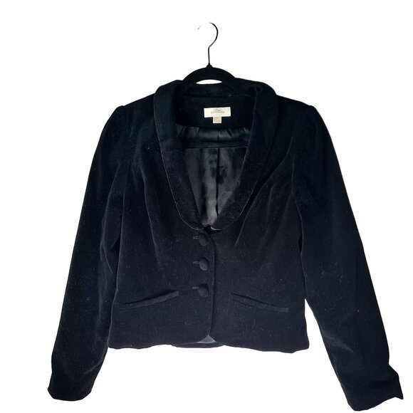 Erin Fetherston For Target Velvet Black Tailored Crop Blazer - Picture 2 of 11